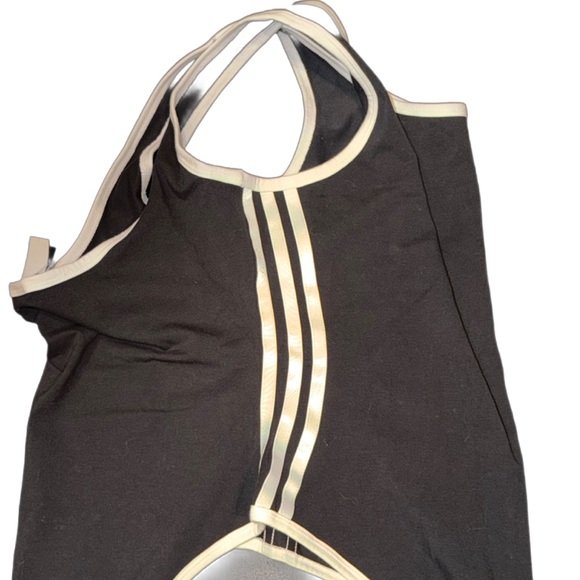 NWOT Womens Adidas Classic Blk and White body suit with snap closure- slimming❤️ - Picture 7 of 12